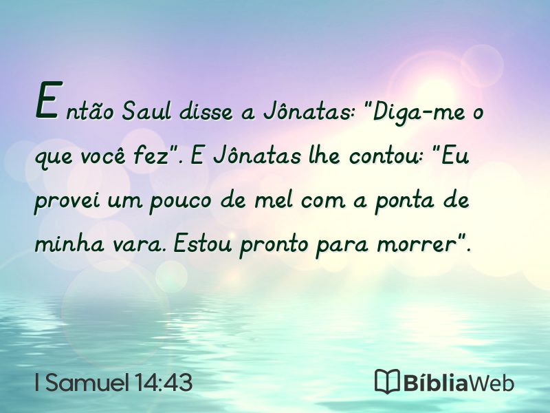 I Samuel 14:43 em imagem para compartilhar