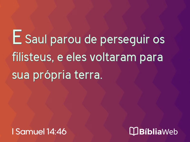 I Samuel 14:46 em imagem para compartilhar