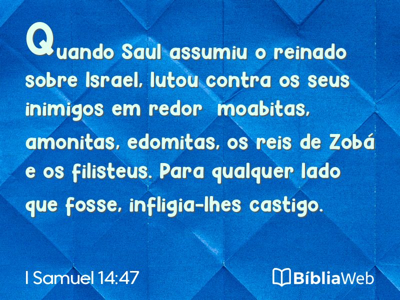 I Samuel 14:47 em imagem para compartilhar