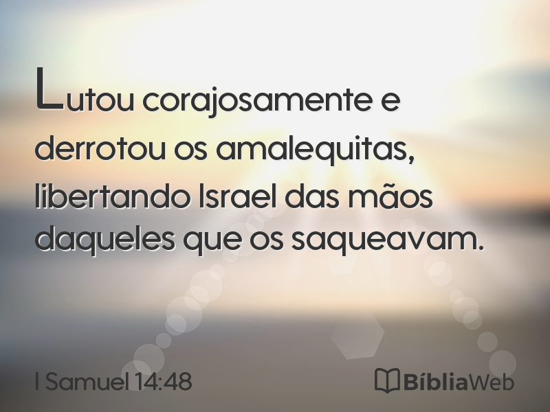 I Samuel 14:48 em imagem para compartilhar