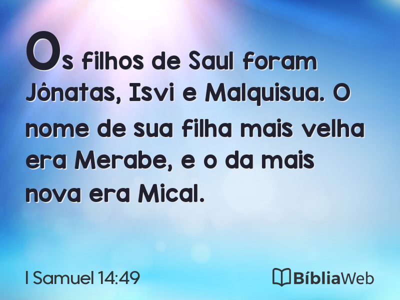 I Samuel 14:49 em imagem para compartilhar