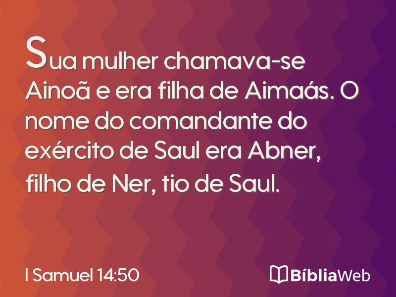 I Samuel 14:50 em imagem para compartilhar