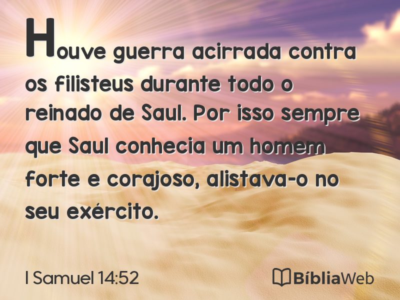 I Samuel 14:52 em imagem para compartilhar