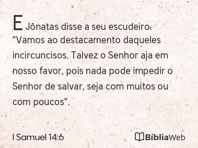 I Samuel 14:6 em imagem para compartilhar
