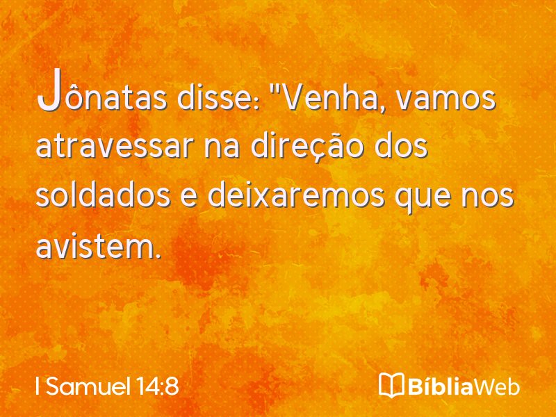 I Samuel 14:8 em imagem para compartilhar