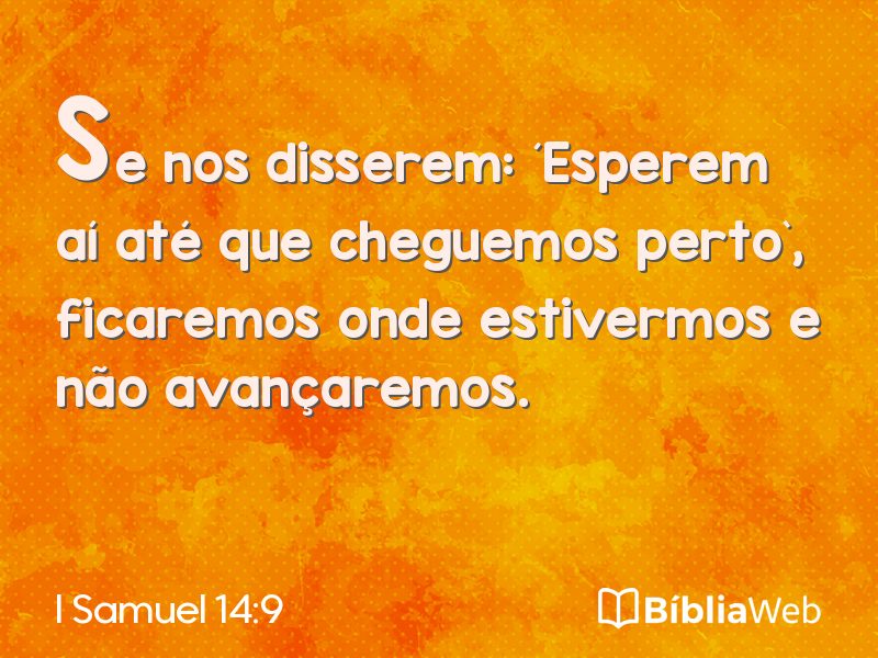 I Samuel 14:9 em imagem para compartilhar