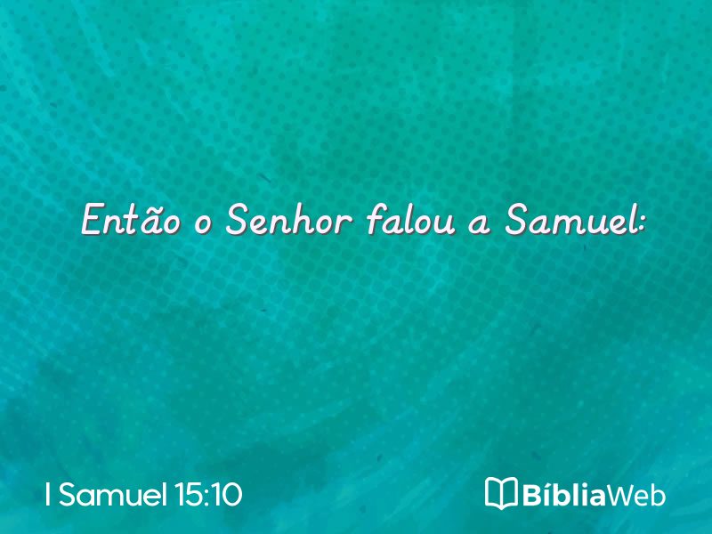 I Samuel 15:10 em imagem para compartilhar