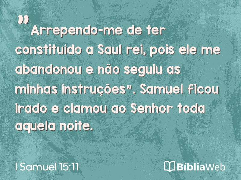 I Samuel 15:11 em imagem para compartilhar