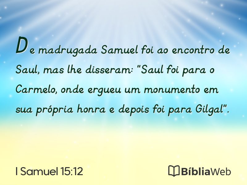 I Samuel 15:12 em imagem para compartilhar