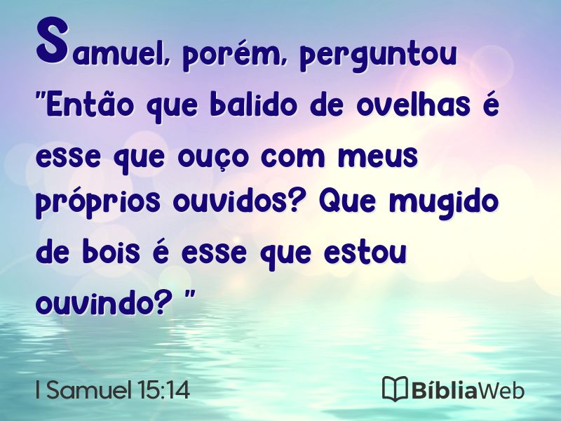I Samuel 15:14 em imagem para compartilhar