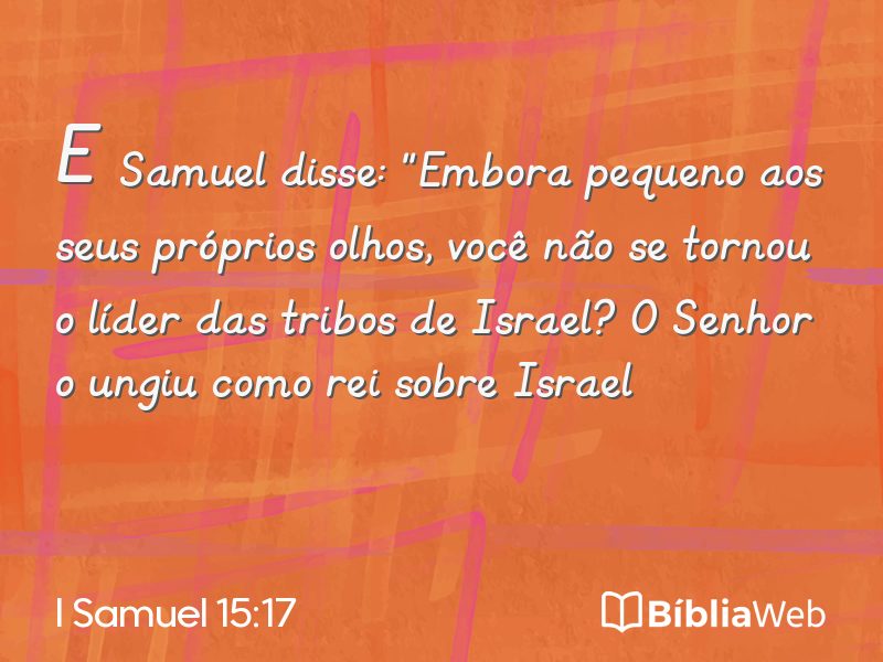 I Samuel 15:17 em imagem para compartilhar