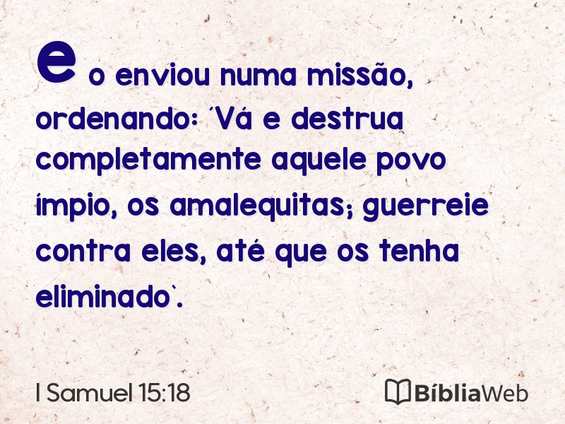 I Samuel 15:18 em imagem para compartilhar