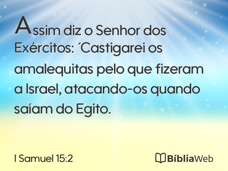 I Samuel 15:2 em imagem para compartilhar