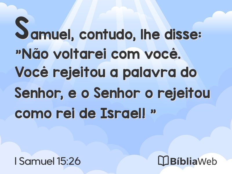 I Samuel 15:26 em imagem para compartilhar