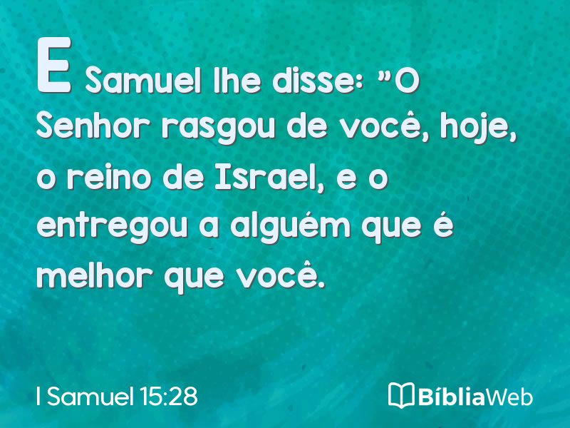 I Samuel 15:28 em imagem para compartilhar