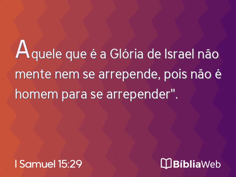 I Samuel 15:29 em imagem para compartilhar