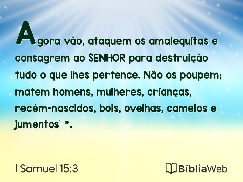 I Samuel 15:3 em imagem para compartilhar