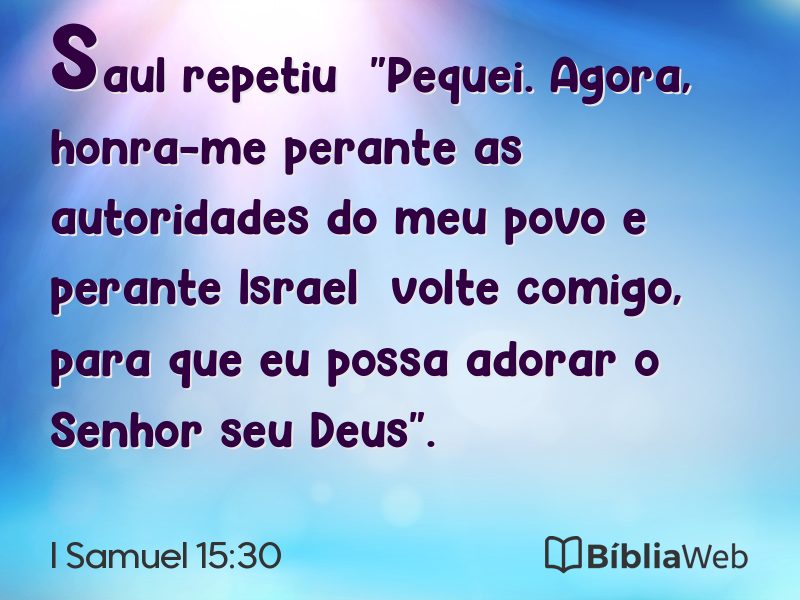 I Samuel 15:30 em imagem para compartilhar