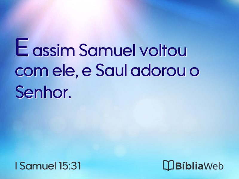 I Samuel 15:31 em imagem para compartilhar