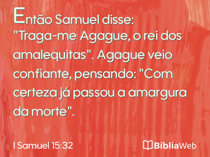 I Samuel 15:32 em imagem para compartilhar