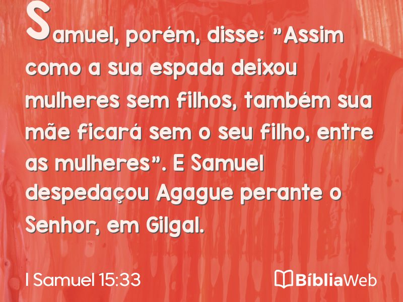 I Samuel 15:33 em imagem para compartilhar