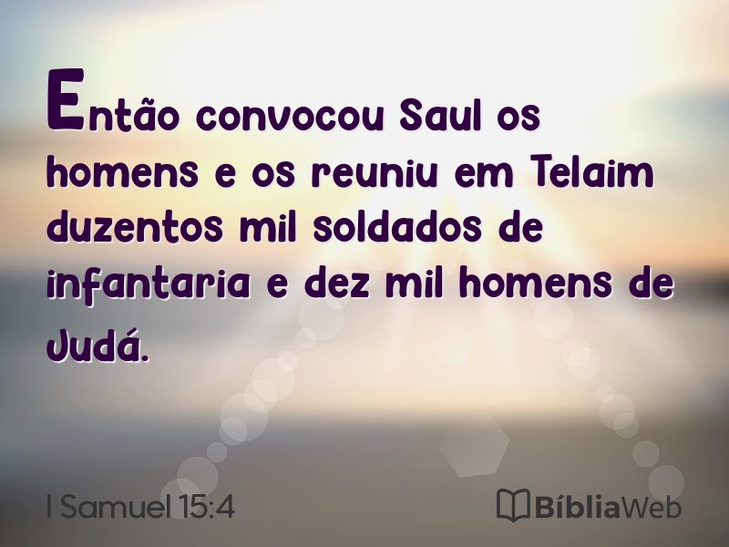 I Samuel 15:4 em imagem para compartilhar
