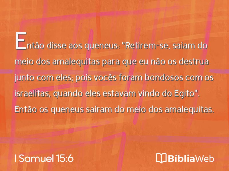I Samuel 15:6 em imagem para compartilhar