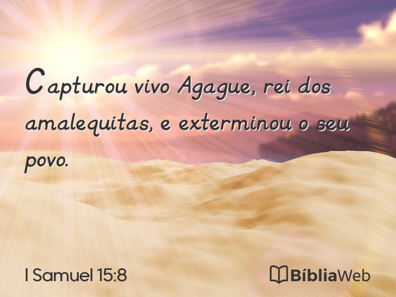 I Samuel 15:8 em imagem para compartilhar