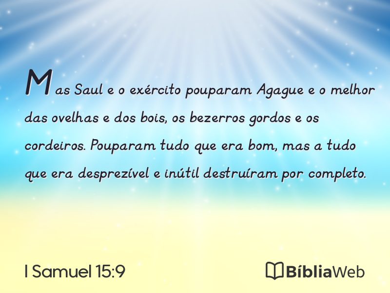 I Samuel 15:9 em imagem para compartilhar