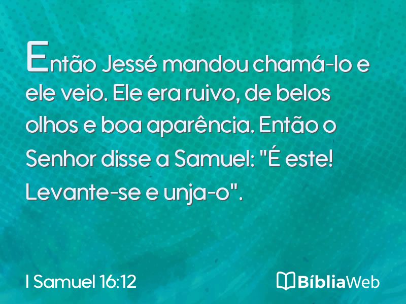 I Samuel 16:12 em imagem para compartilhar
