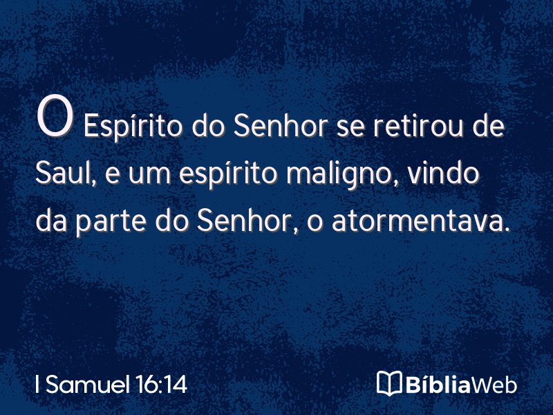 I Samuel 16:14 em imagem para compartilhar