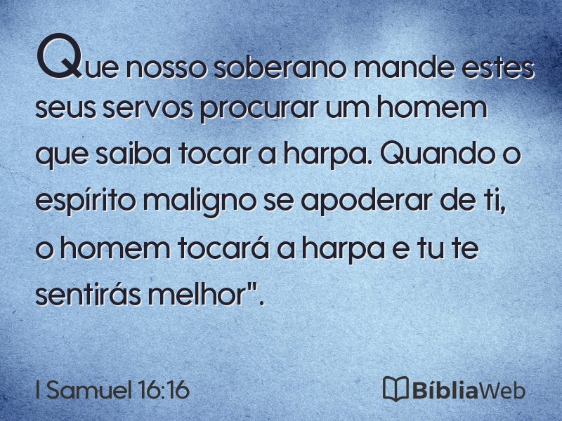I Samuel 16:16 em imagem para compartilhar