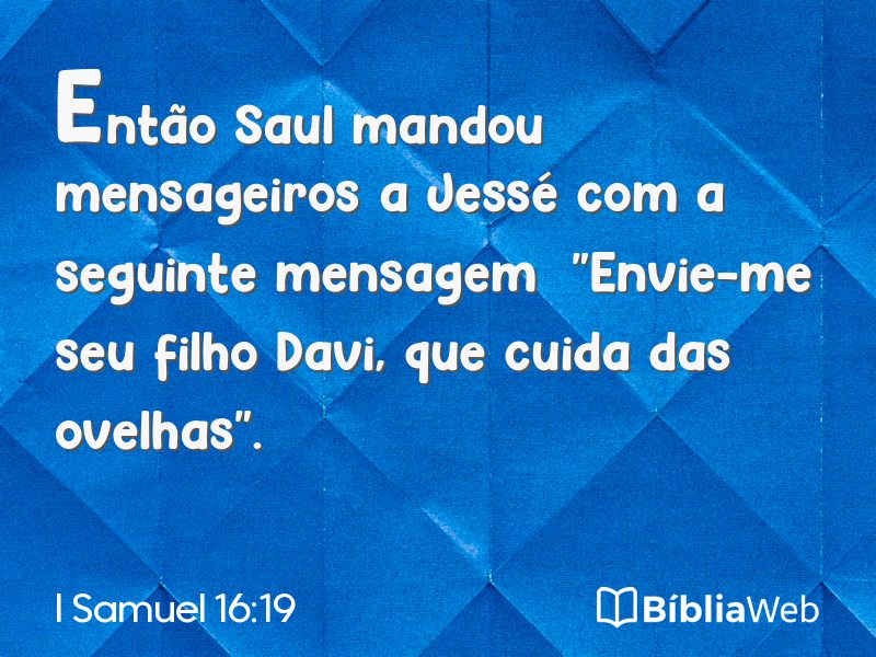I Samuel 16:19 em imagem para compartilhar