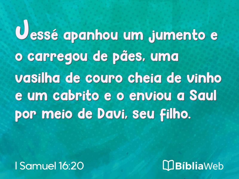 I Samuel 16:20 em imagem para compartilhar