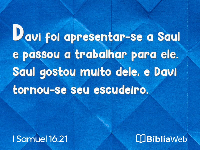 I Samuel 16:21 em imagem para compartilhar