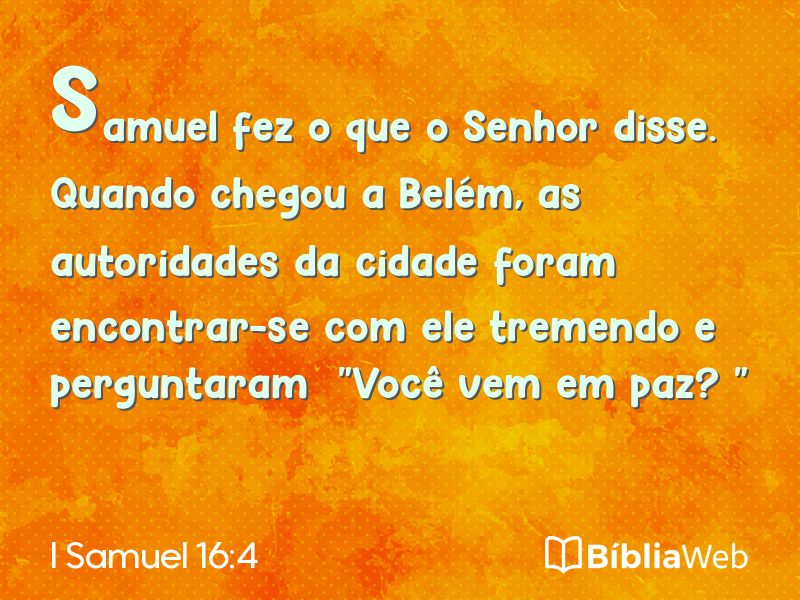 I Samuel 16:4 em imagem para compartilhar