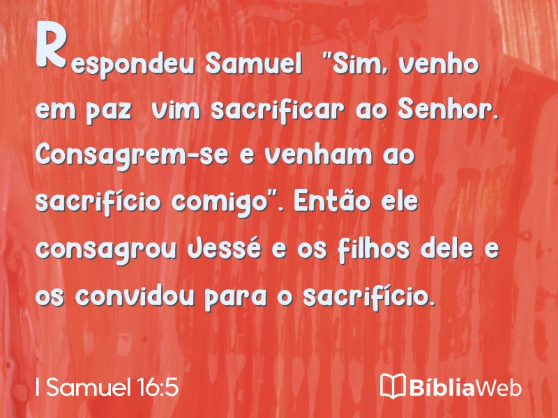 I Samuel 16:5 em imagem para compartilhar