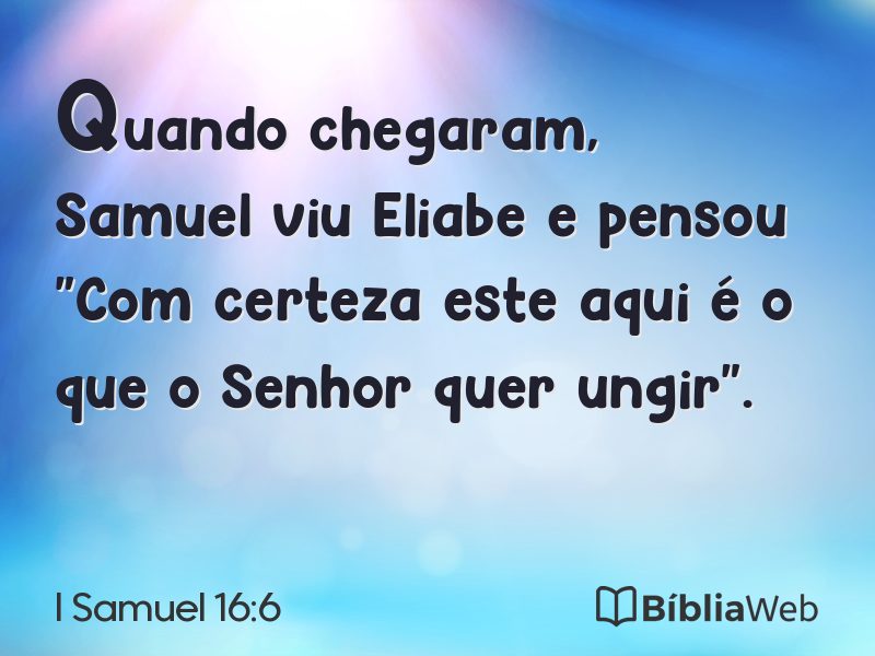 I Samuel 16:6 em imagem para compartilhar