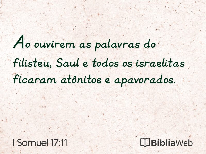 I Samuel 17:11 em imagem para compartilhar