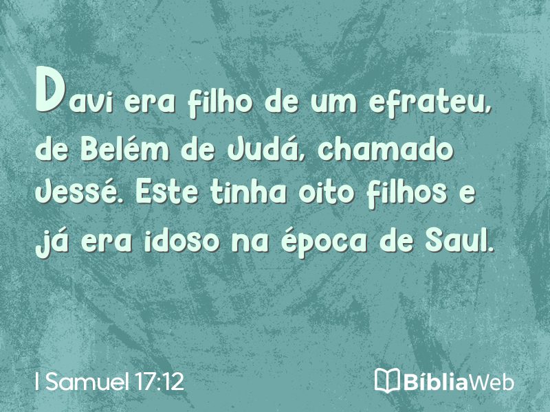 I Samuel 17:12 em imagem para compartilhar