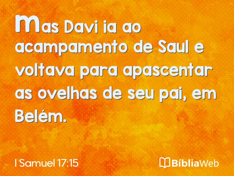 I Samuel 17:15 em imagem para compartilhar