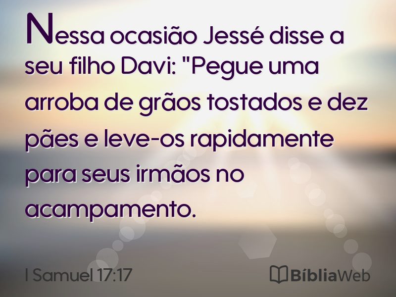 I Samuel 17:17 em imagem para compartilhar