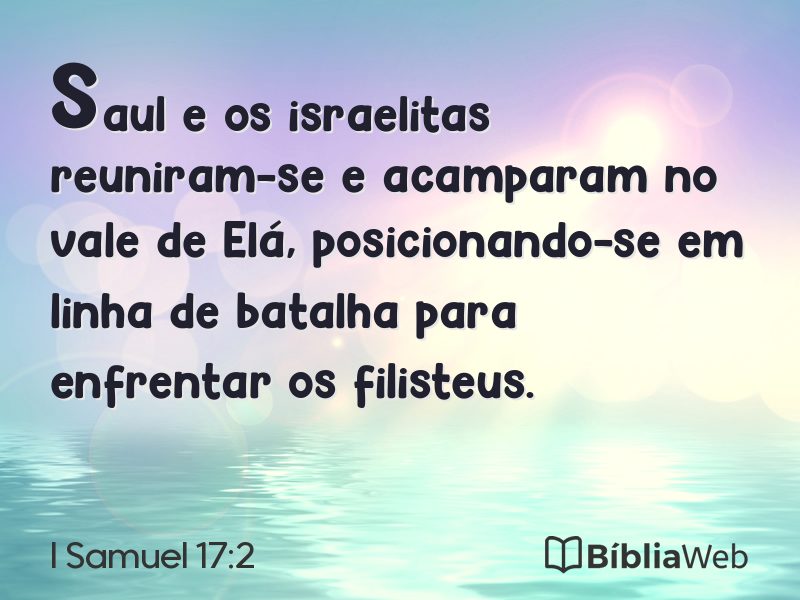 I Samuel 17:2 em imagem para compartilhar