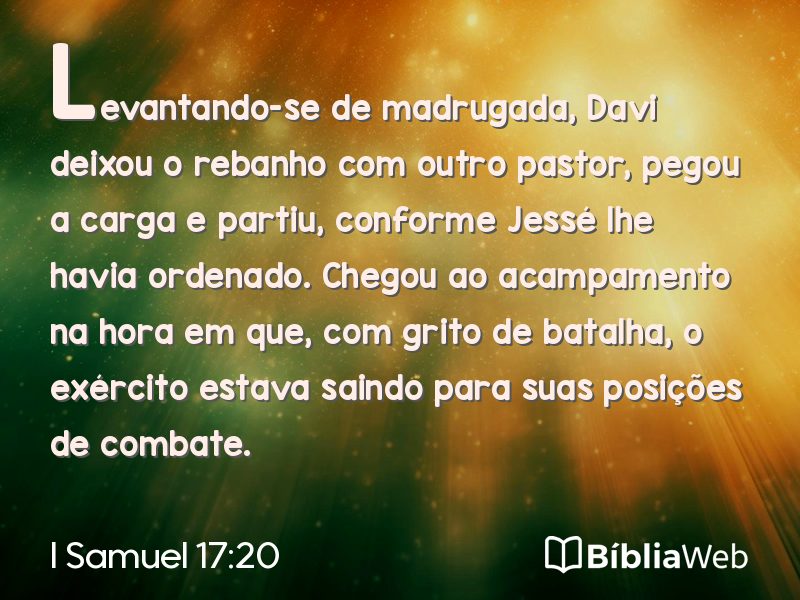 I Samuel 17:20 em imagem para compartilhar