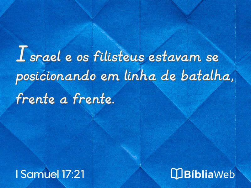 I Samuel 17:21 em imagem para compartilhar