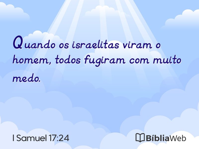 I Samuel 17:24 em imagem para compartilhar