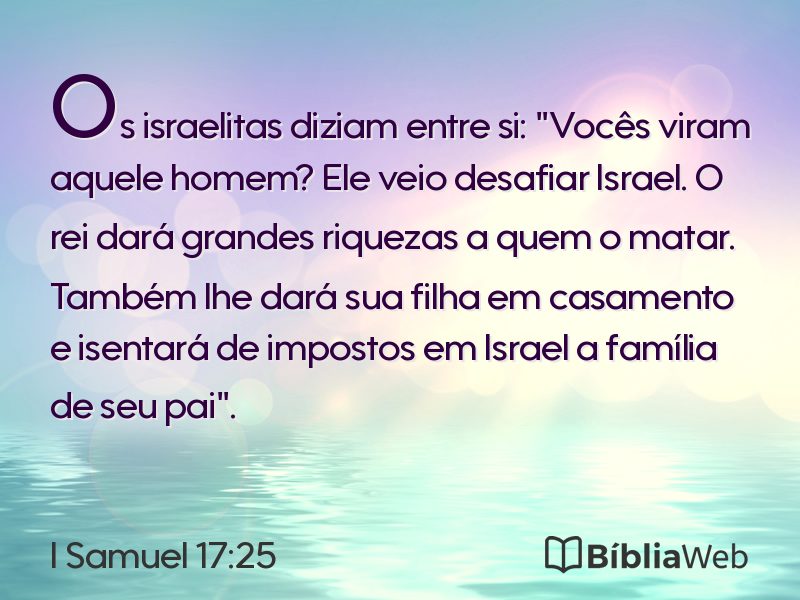 I Samuel 17:25 em imagem para compartilhar