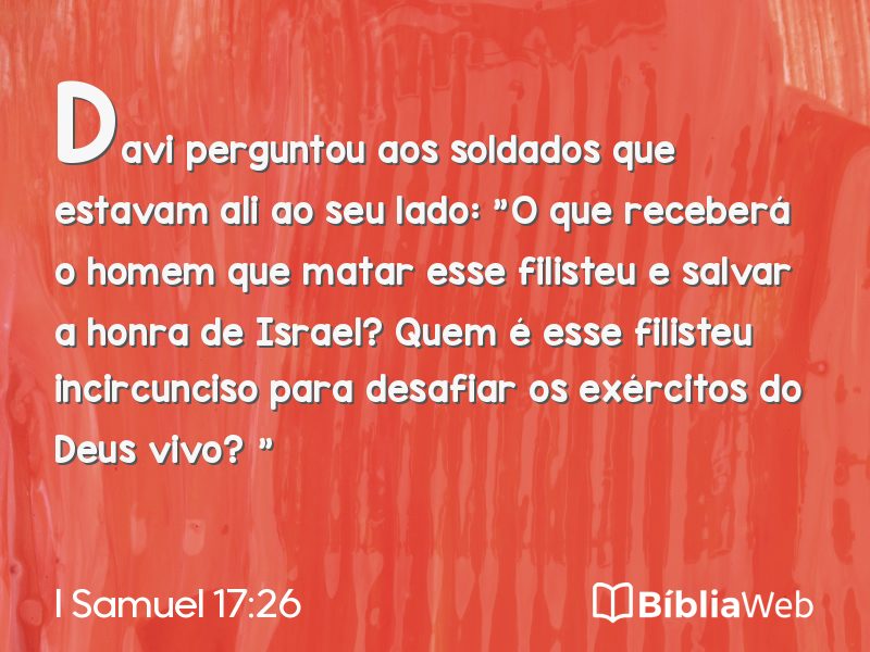 I Samuel 17:26 em imagem para compartilhar
