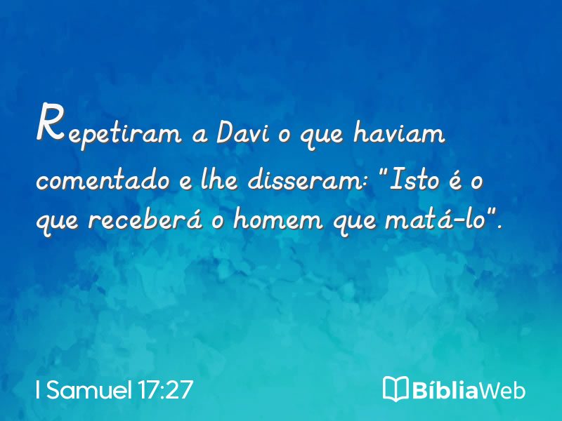 I Samuel 17:27 em imagem para compartilhar