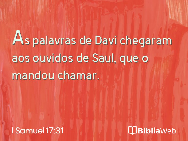 I Samuel 17:31 em imagem para compartilhar